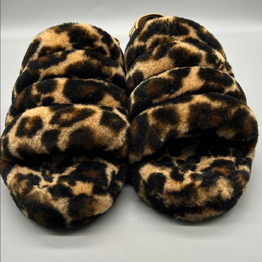 NWOT UGG Leopard Print Women's Slippers Sz 12 - Picture 3 of 6